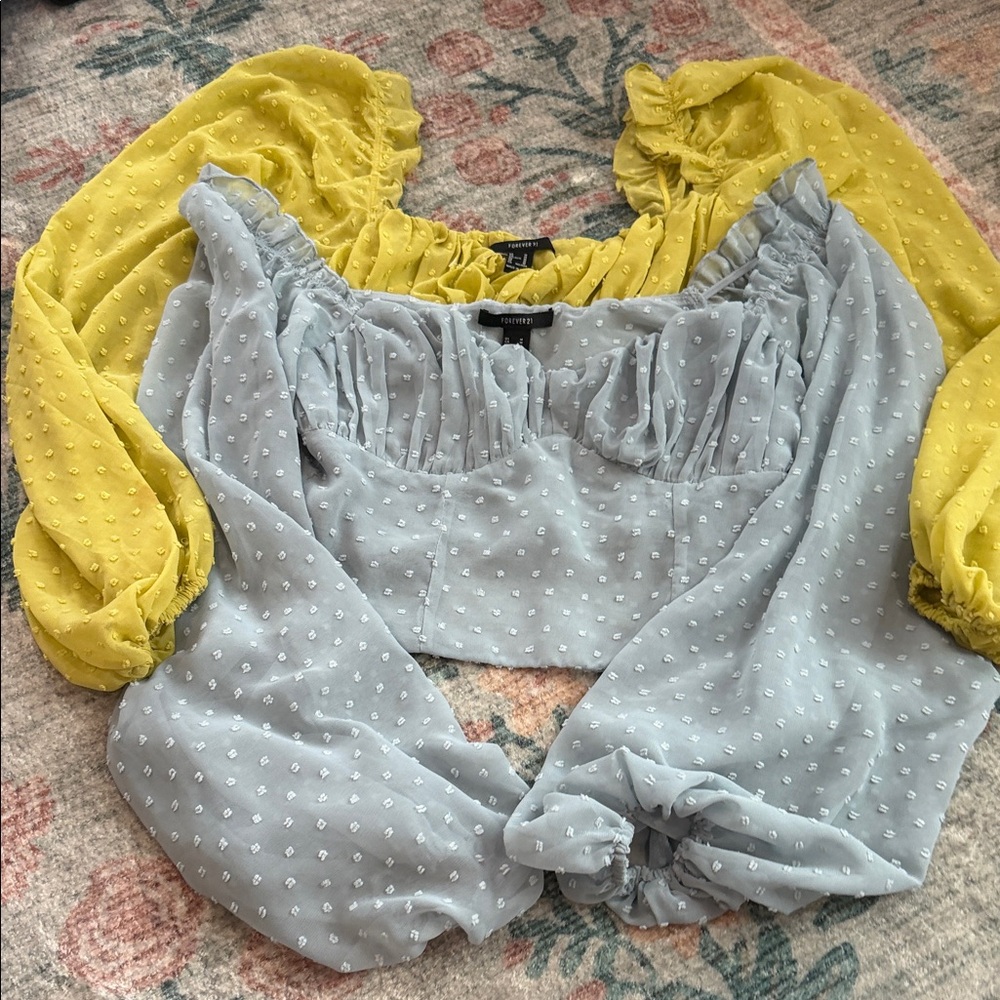 Yellow and Blue Blouses
